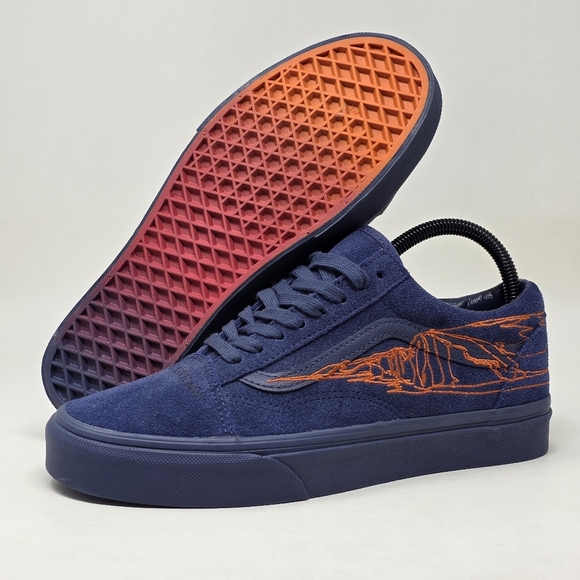 Vans Queer Poets Old Skool Kae Tempest Shoes Mens 7/ Womens 8.5 Blue Orange New - Picture 1 of 10